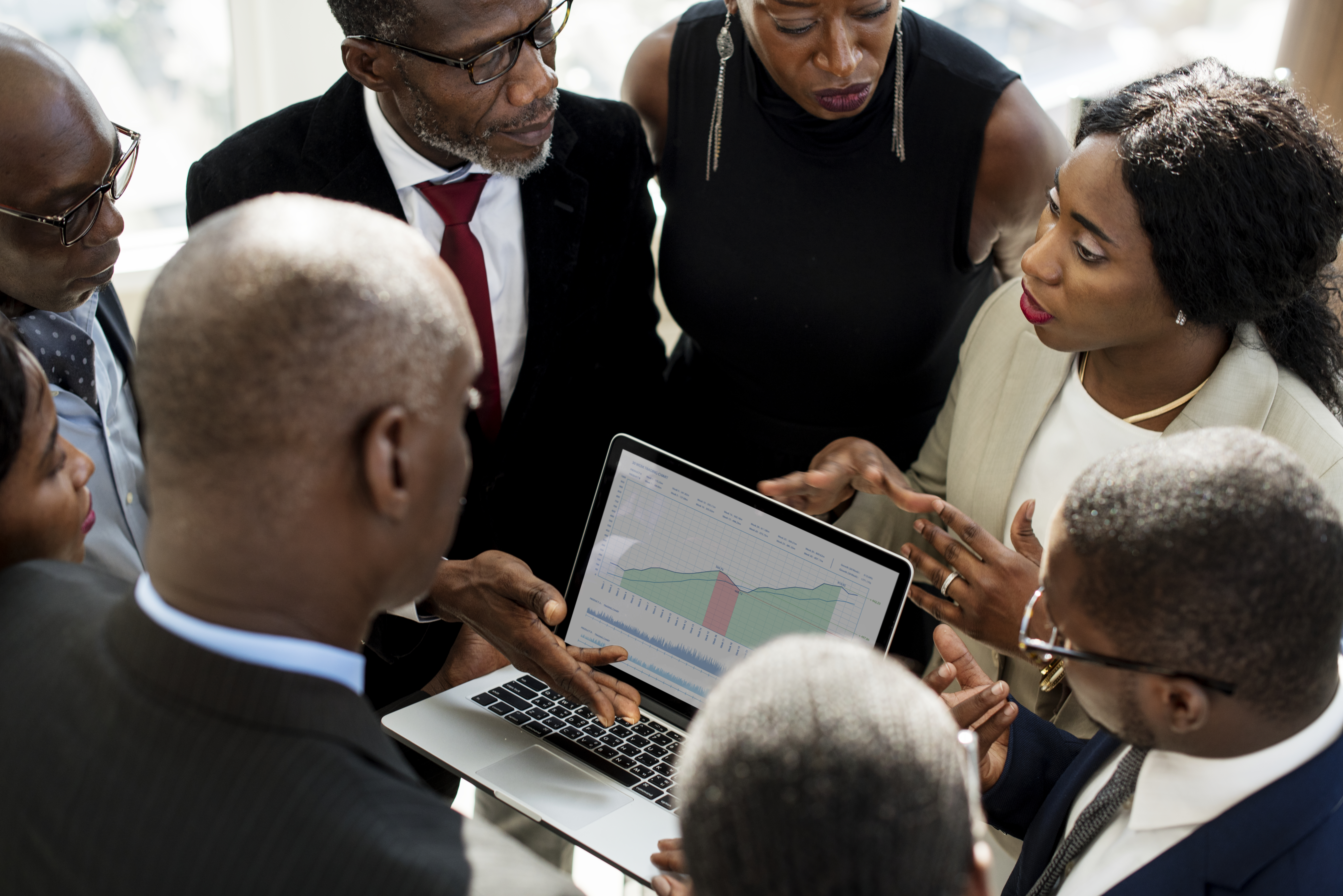 Group of people having a negotiation