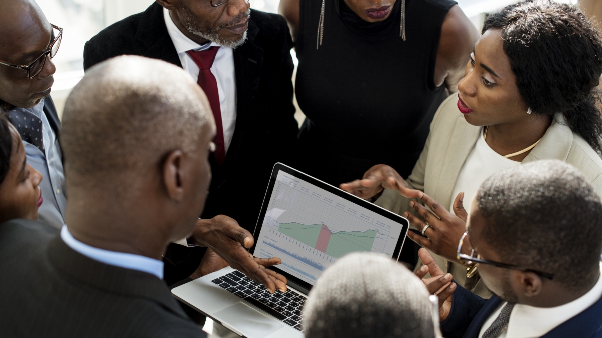 Group of people having a negotiation