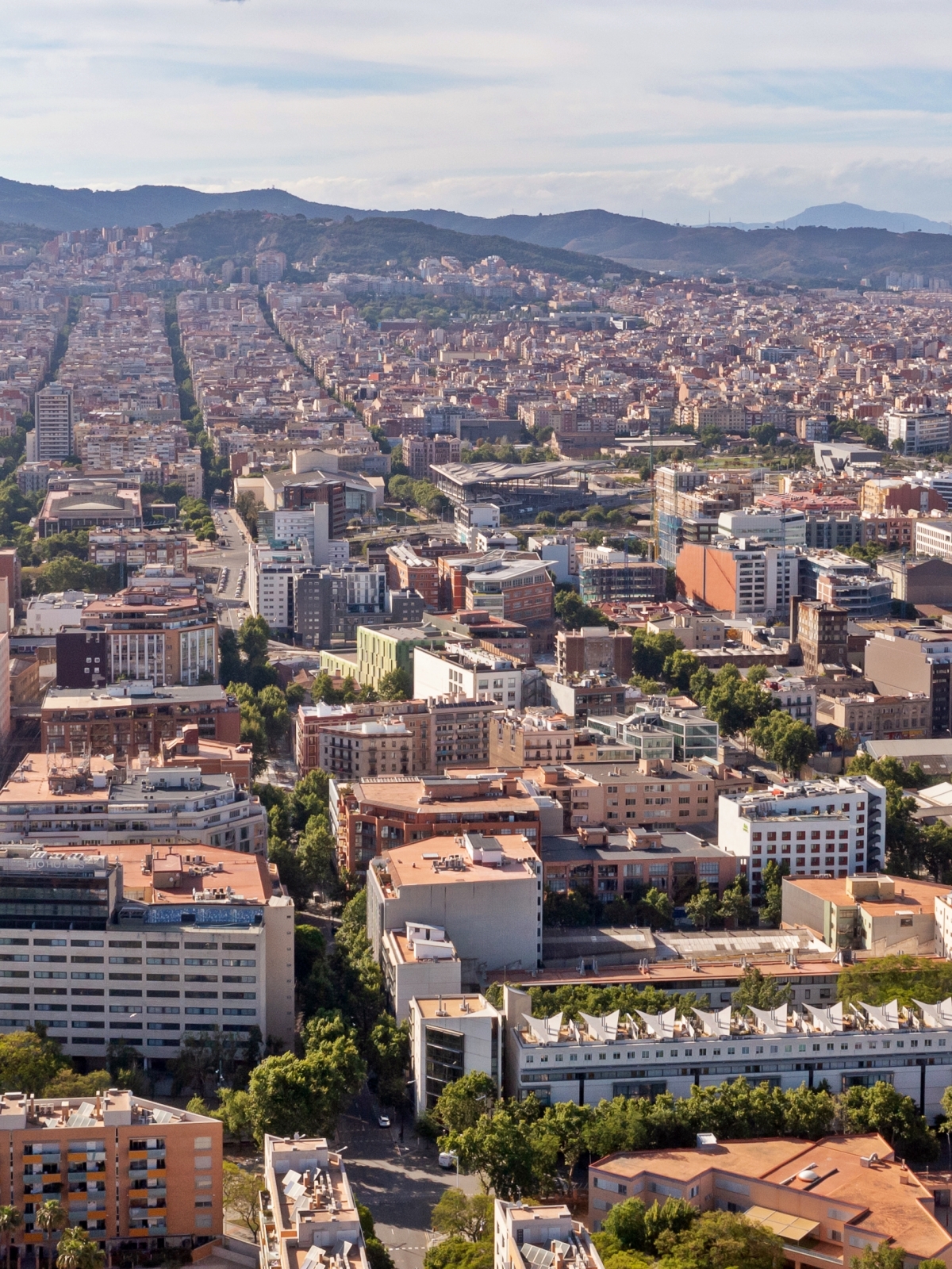 Aerial view of Barcelona